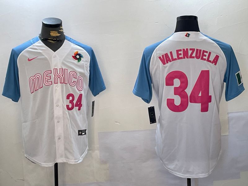 Men Los Angeles Dodgers #34 Valenzuela White Game 2024 Nike MLB Jersey style 10291->los angeles dodgers->MLB Jersey